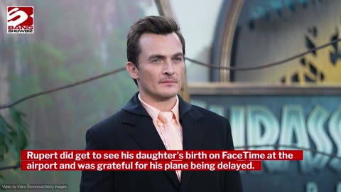 Rupert Friend missed the birth of his daughter as he was filming Jurassic World Rebirth