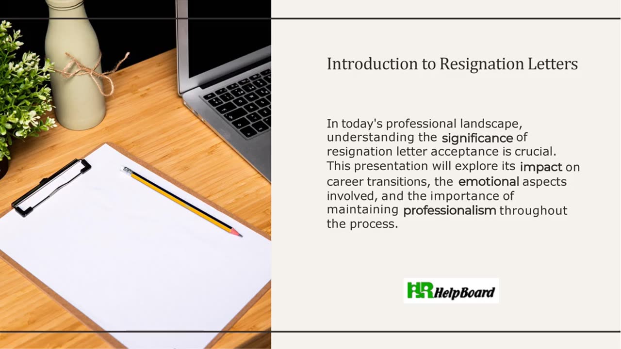 Resignation Acceptance Letter
