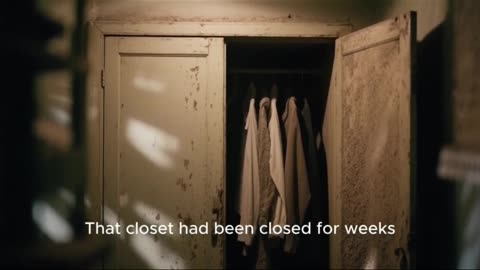 Mysterious Door and Wardrobe Reveal Secrets in a Dimly Lit Room