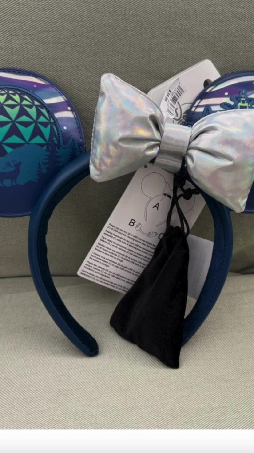 Walt Disney World Epcot Norway Minnie Mouse Ears Light Up Headband #shorts