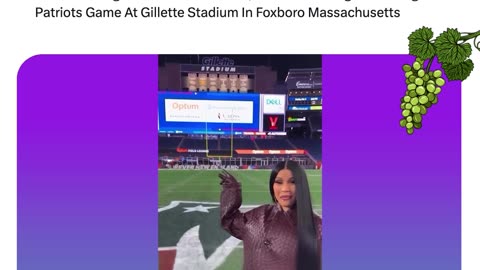 Cardi B Mistakenly Thought She Was In Boston While At A Patriots Game In Foxboro, Massachusetts