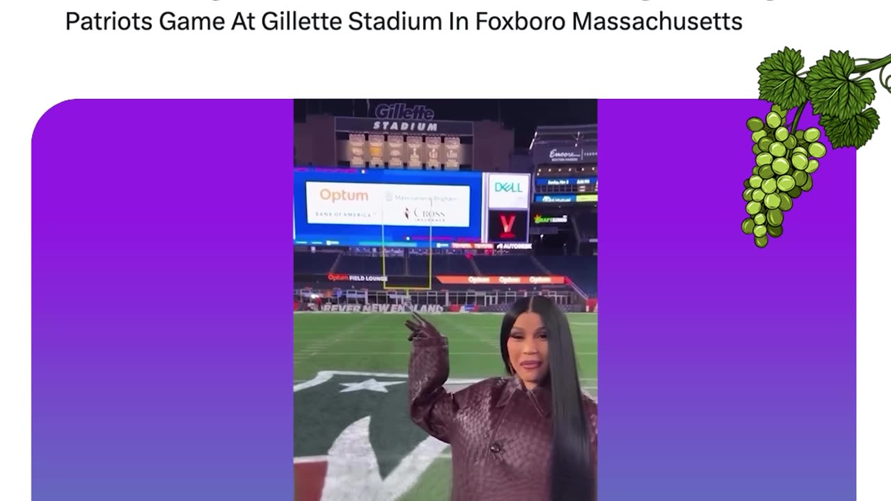 Cardi B Mistakenly Thought She Was In Boston While At A Patriots Game In Foxboro, Massachusetts