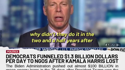 DEMOCRATS FUNNELED 1.3 BILLION DOLLARS PER DAY TO NGOS AFTER KAMALA LOST