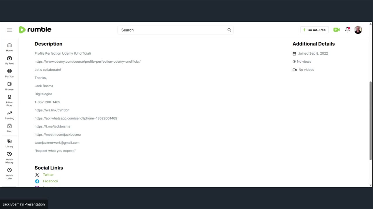 Profile Perfection Udemy (Unofficial)