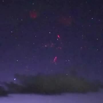 A rare red lightning storm captured in Tibet