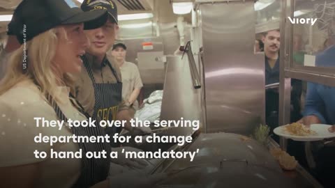 Hegseth serves a ‘mandatory’ Thanksgiving meal to soldiers aboard USS Gerald Ford