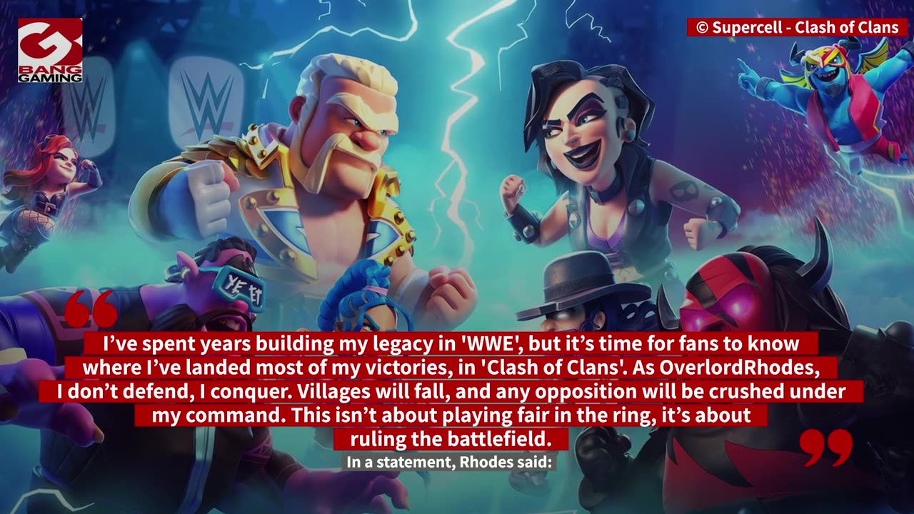 WWE superstars join forces with Clash of Clans