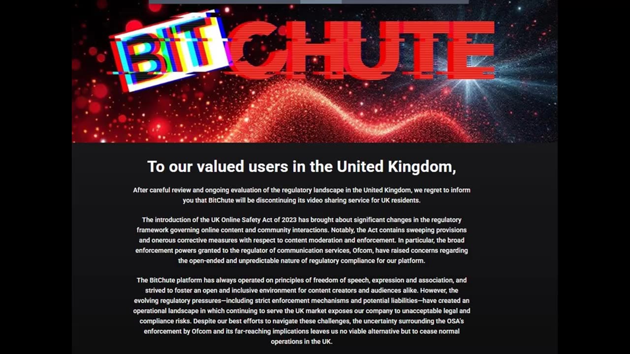 An announcement about my Bitchute channel