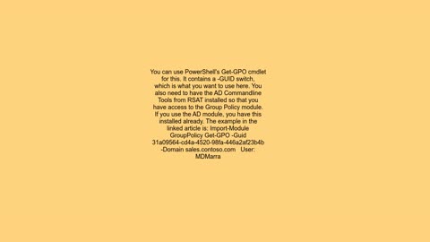 Find the GPO name with an GUID