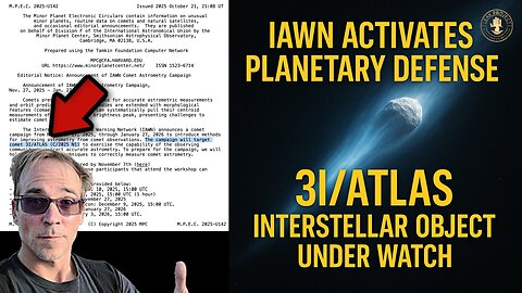 #Breaking 3I/ATLAS, Asteroid Warning Network Activated