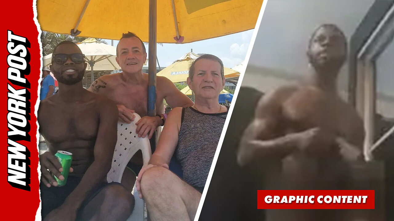 Naked blood-stained adult film star dances & sings moments after butchering couple in chilling video