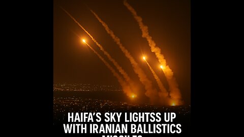 WATCH: Haifa Moments Before Iranian Ballistic Missiles Begin Striking