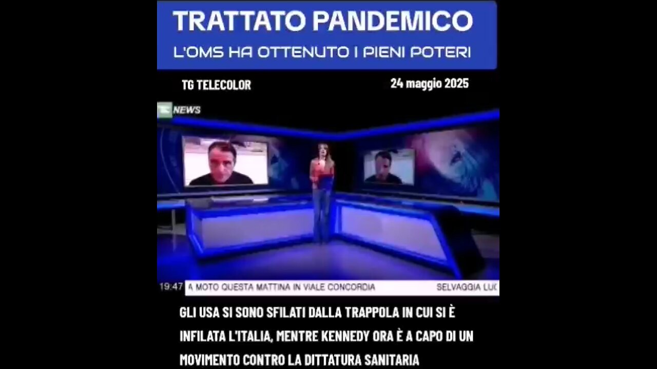 TG TELECOLOR - OMS: "PIENI POTERI - GLI USA SI SONO SFILATI DALLA TRAPPOLA IN CUI SI È INFILATA L'ITALIA, MENTRE KENNEDY ORA È A CAPO DI UN MOVIMENTO CONTRO LA DITTATURA SANITARIA" 24 maggio 2025