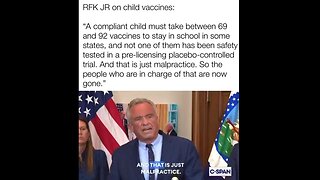 ⛔️RFK Jr. on child vaccines: "In 1986, there were 11 vaccines - Today 69 & 92 vax's"