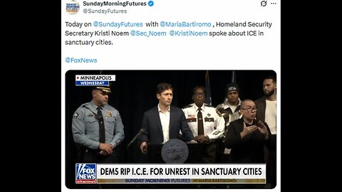 Director Kristi Noem Calling Out Democrats And Sanctuary Cities! 1-12-2026