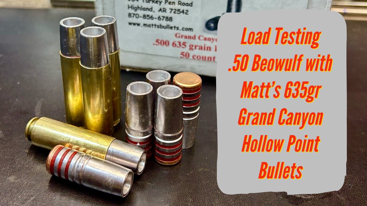 .50 Beowulf Gel Block Testing, Matt’s Bullets Grand Canyon 635gr HP GC Cast Bullets