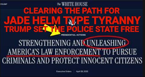 ⭐URGENT! The POLICE State Just Got a MASSIVE Presidential UPGRADE!