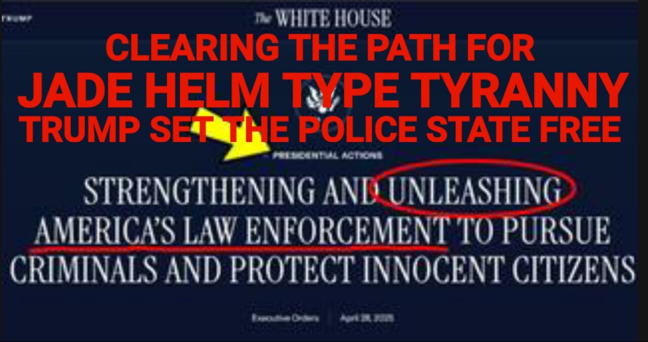 ⭐URGENT! The POLICE State Just Got a MASSIVE Presidential UPGRADE!