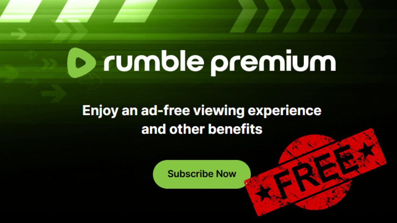 Get Rumble Premium FREE! No Ads PLUS Members Only Content!