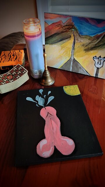 Watercolor Penis Canvas Painting