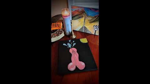 Watercolor Penis Canvas Painting