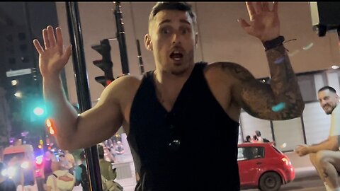 GUY TRIES TO FIGHT ME FOR WEARING PRO-PALESTINE HAT!