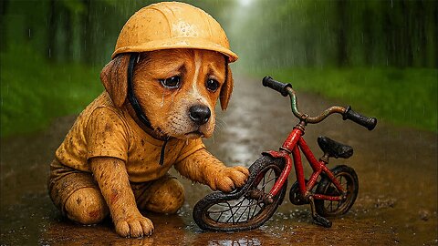 Baby Puppy Rescued a Baby Cow in the Rain… A Sweet, Heartwarming Moment