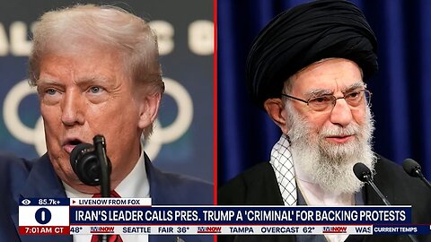 Iran's leader calls Trump "criminal" over support for protesters