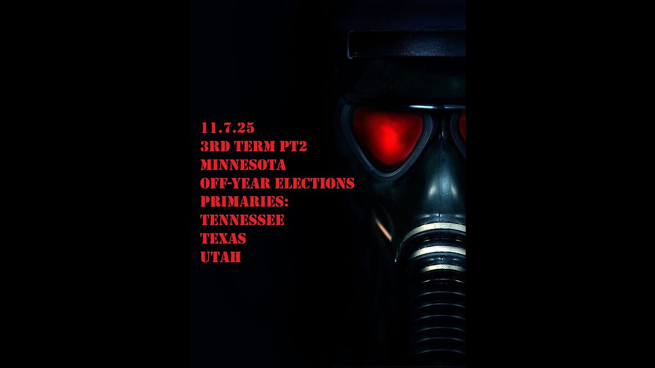 11.7.25 - 3rd Term Pt 2, Minnesota, Off Year Elections, Primaries TN, TX & UT