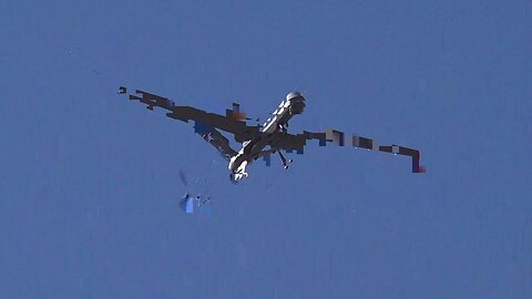 MQ-9 Reaper Predator B Flying at El Mirage Lake in California