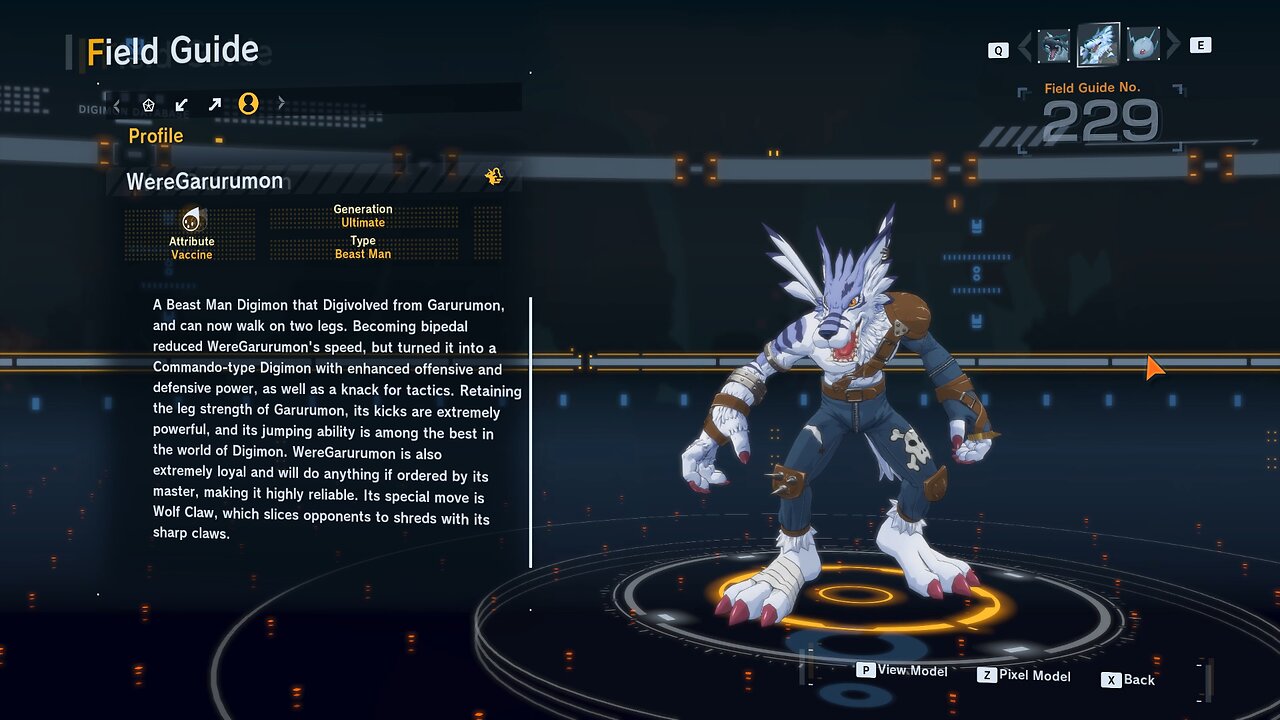 weregarurumon all digivolution/de-digivolution/profile Digimon Story Time Stranger