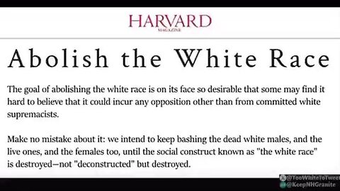 STOP the Antiwhite hate, discrimination & propaganda. This is what the Education systems & Governme