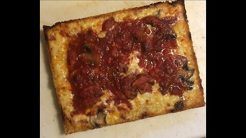 Making a traditional Detroit Style Pizza