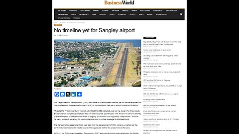 Sangley Int'l Airport in Cavite still on Hold 4 Years after US and their Pinoy Dogs sabotaged it