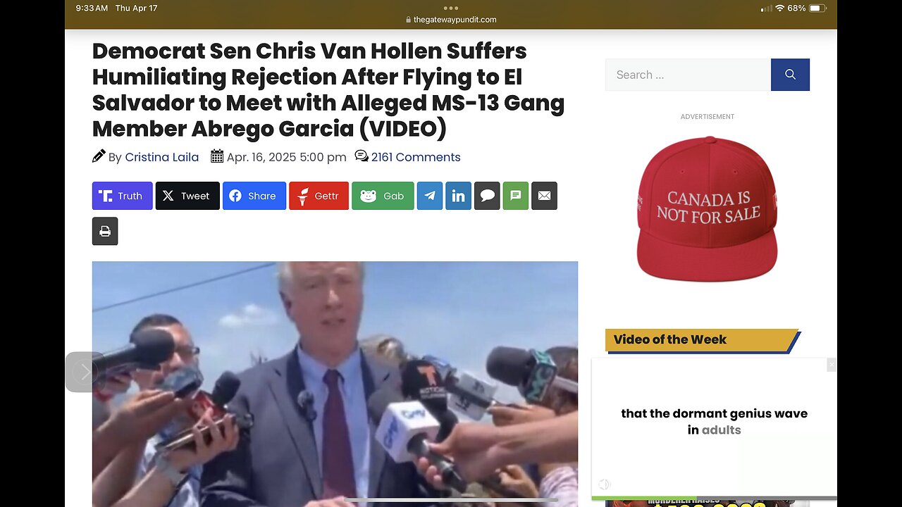Democrat Sen Chris Van Hollen Suffers Humiliating Rejection After Flying to El Salvador to Meet