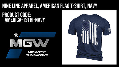 Nine Line Apparel, American Flag T-Shirt, Navy - AMERICA-TSTRI-NAVY