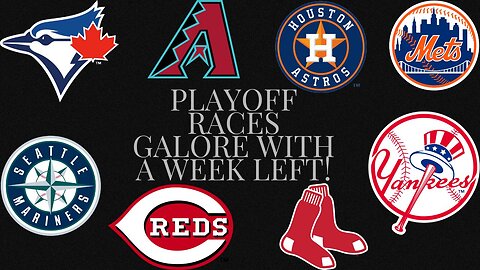 The closest MLB playoff races with just one week remaining 