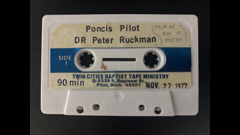 Pontius Pilate - Man In A Mess - Dr. Ruckman 1977