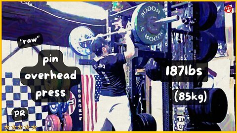 💎 187lbs (85kg) Raw Overhead Pin Press - PR 🔒