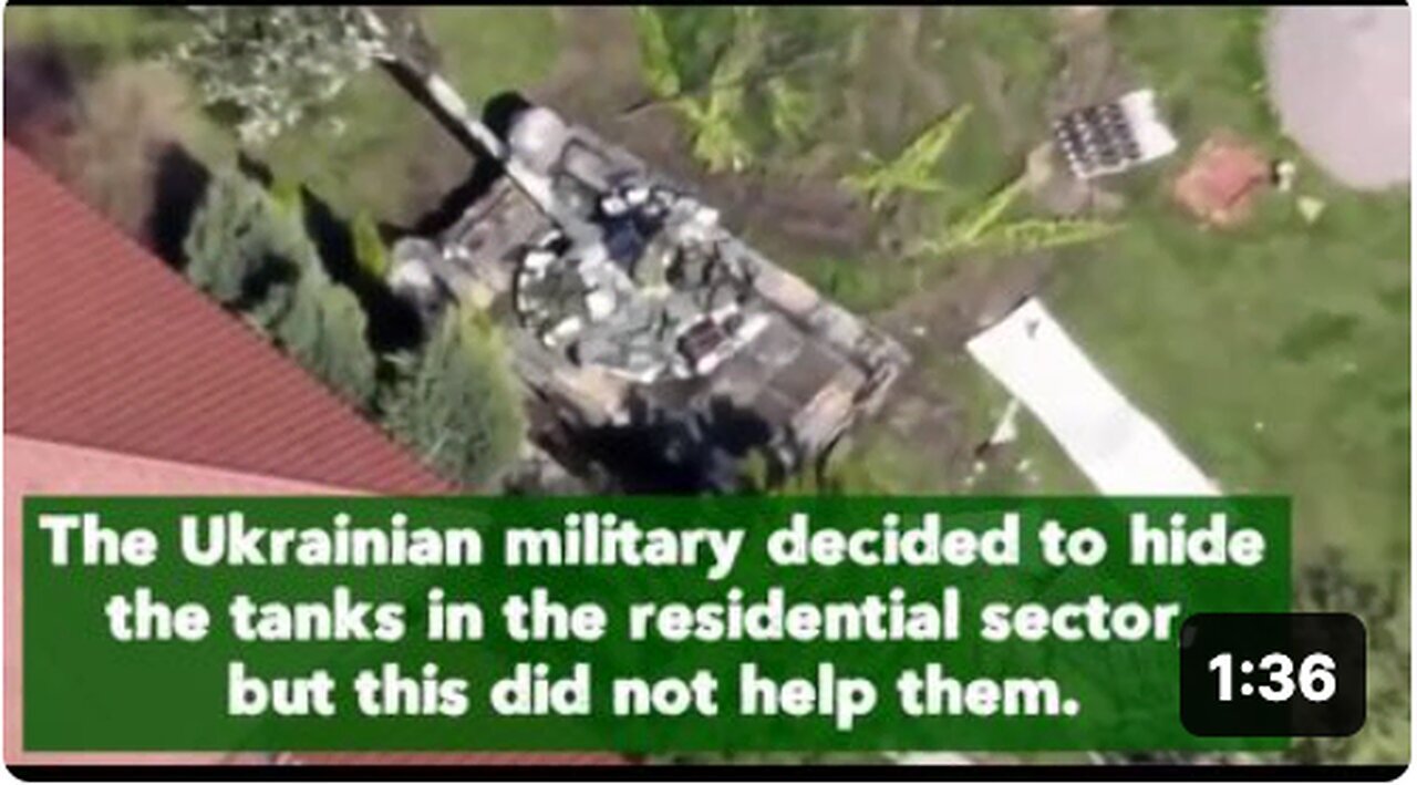 "Ukrainian Military Conceals Tanks in Residential Sector"