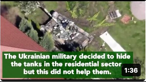 "Ukrainian Military Conceals Tanks in Residential Sector"