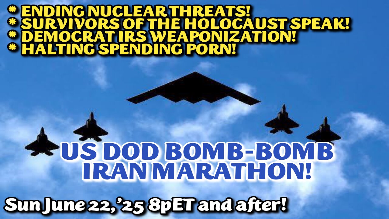 NEW US DOD FREEDOM MARATHON. All about how Democrats weaponized the IRS against us, and how they persecuted the memories of the HOLOCAUST!