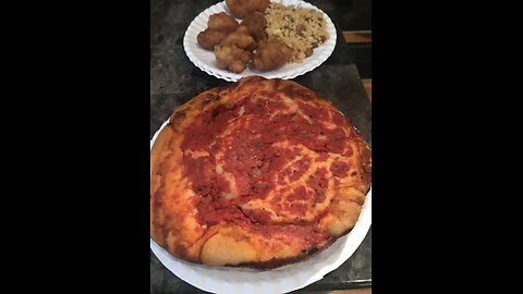 Focaccia Bread and Chicken Nuggets in Honey Mustard From This Long Time Brooklyn, New York Salumeria