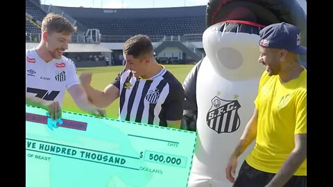 Neymar Takes on the IMPOSSIBLE! $500k Whale-Shaped Football Shot!"