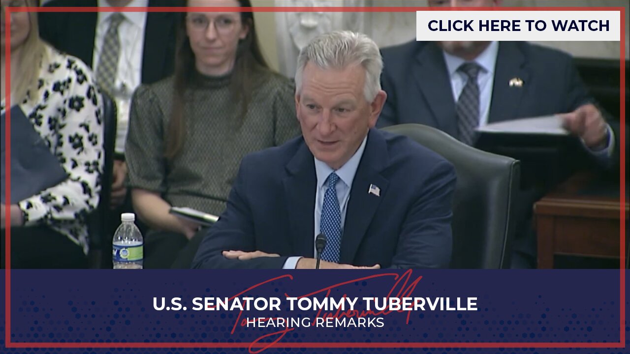 Senator Tuberville Chairs SASC Personnel Hearing on DoD Policies and Programs Ahead of FY26 NDAA