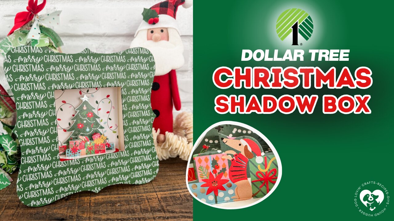 DIY Christmas Shadow Box 🎁 Easy Dollar Tree Holiday Scene