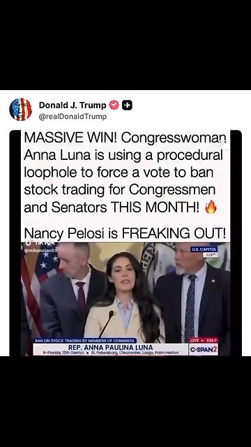 Procedural Loophole To Force A Vote To Ban Stock Trading For Congressman & Senators THIS MONTH!