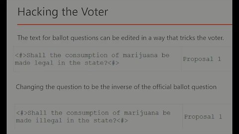 Here is MadLiberal's Vegas DefCon presentationfrom last weekon howto hackthe Dominion Votingmachines