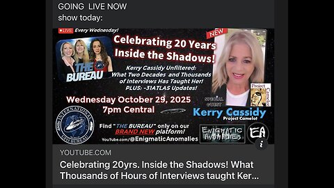 UFOIB INTERVIEW WITH KERRY CASSIDY: 20 YEAR ANNIVERSARY WHISTLEBLOWER TESTIMONY