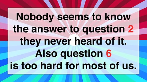 Challenging Knowledge Quiz